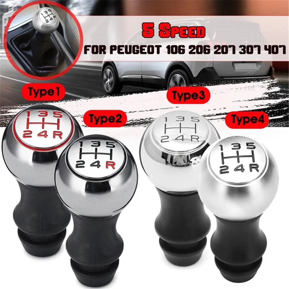 New 5 Speed Alloy MT Gear Shift Stick Knob For Peugeot 106 206 207 306 307 407 408 508 Car Accessories Wholesale Quick Delivery
New 5 Speed Alloy MT Gear Shift Stick Knob For Peugeot 106 206 207 306 307 407 408 508 Car Accessories Wholesale Quick Delivery