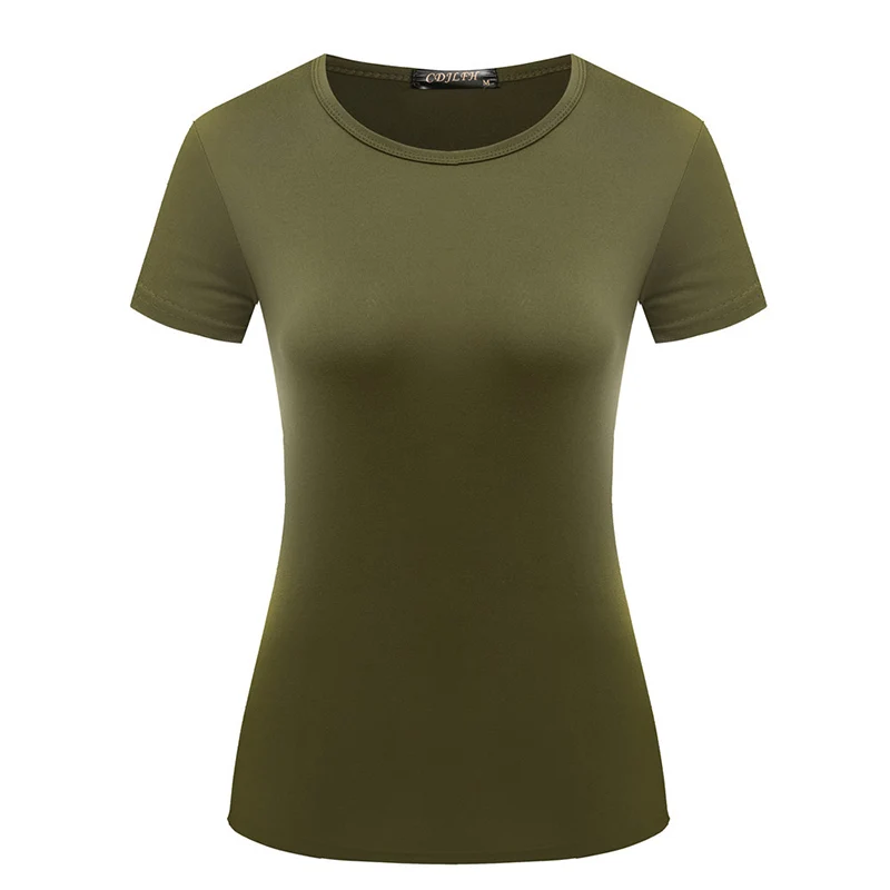 Popular Basic S-XXL Women Casual Tops Female 6 Color Solid Elastic Plain Short Sleeve T Shirt 1PC High Quality | Женская одежда