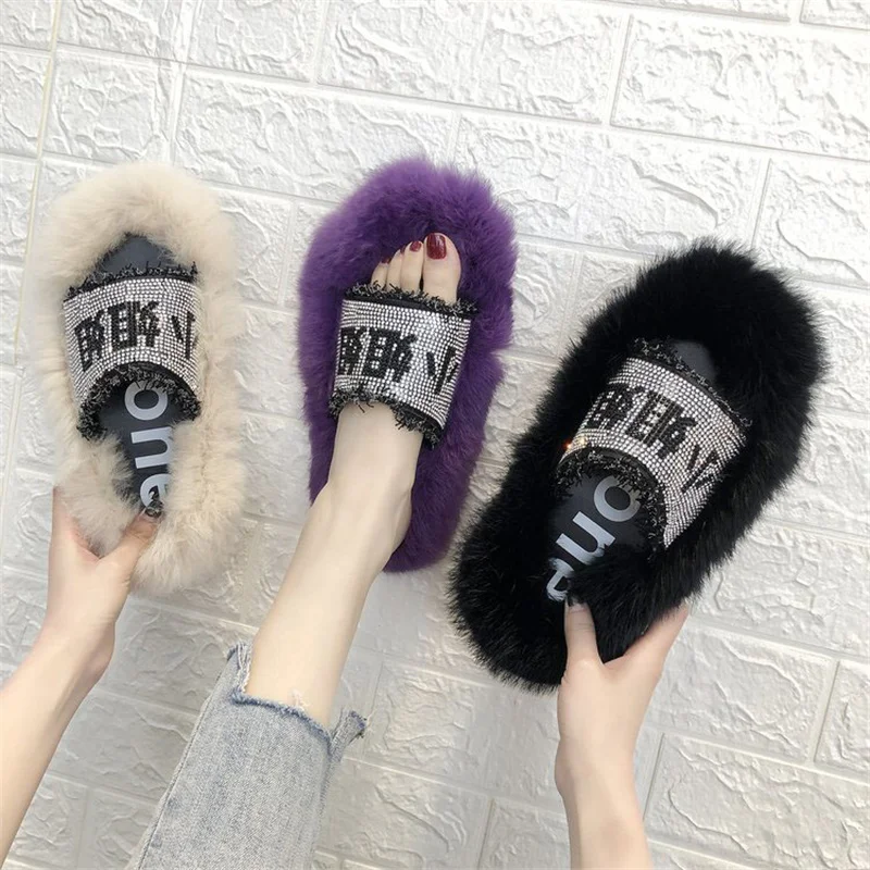 Ladies Home Indoor Soft Non-Slip 100% Rabbit Fur Fur Slippers Cute Slippers Summer Fashion Fur Slippers
Ladies Home Indoor Soft Non-Slip 100% Rabbit Fur Fur Slippers Cute Slippers Summer Fashion Fur Slippers