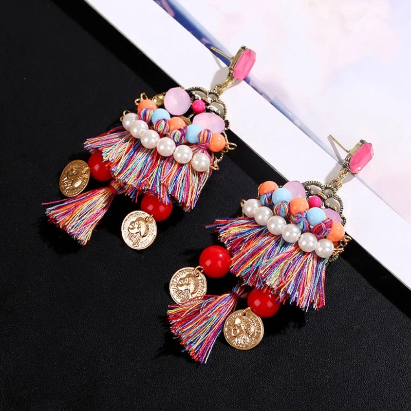Women Bohemian Long Tassel Fringe Drop Dangle Earrings Boho Style Imitation Gem Pearl Jewelry Gifts
Women Bohemian Long Tassel Fringe Drop Dangle Earrings Boho Style Imitation Gem Pearl Jewelry Gifts