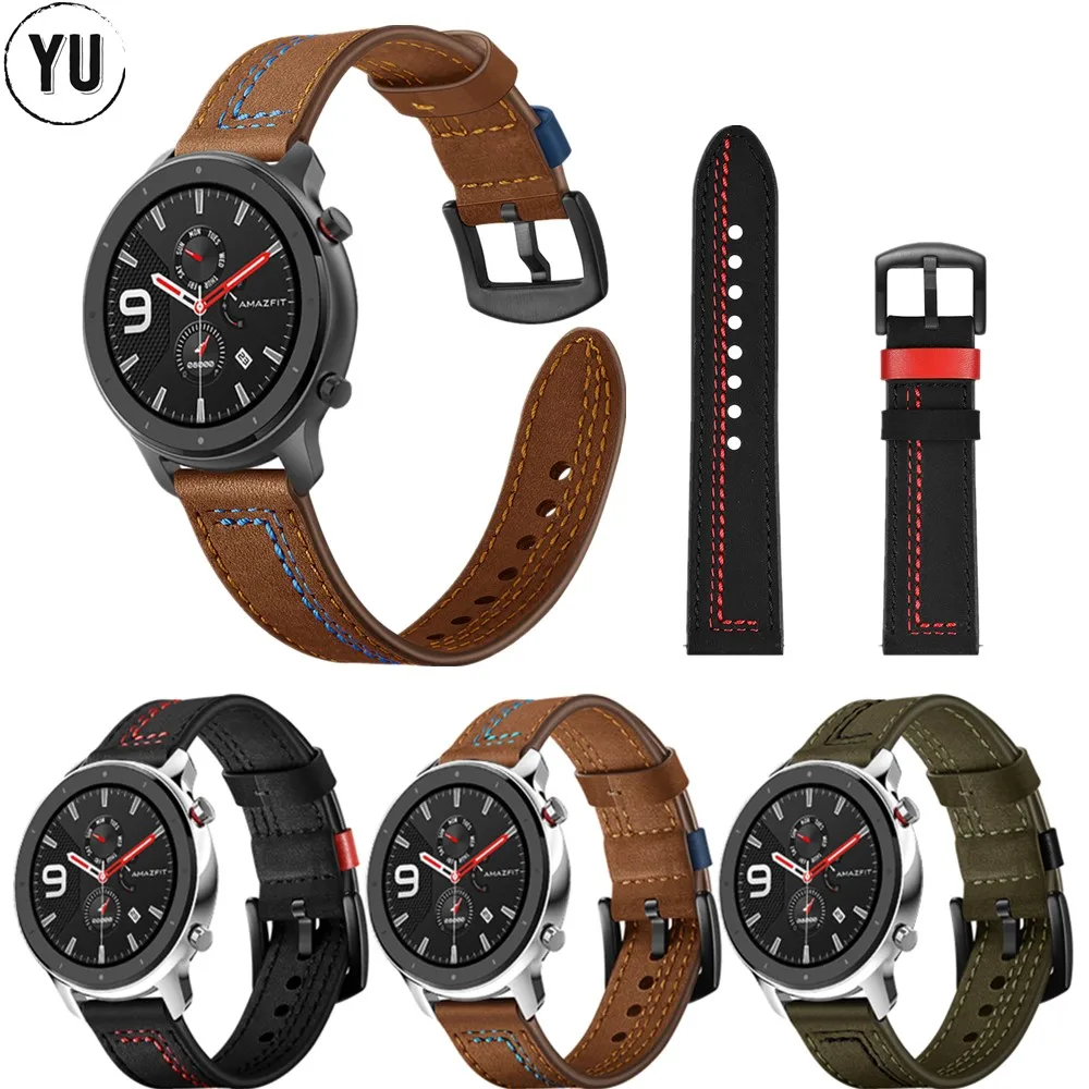 Сменный ремешок 42 46 мм для samsung galaxy watch 20 22 huawei S3 S2 GT 2 amazfit Bip аксессуары