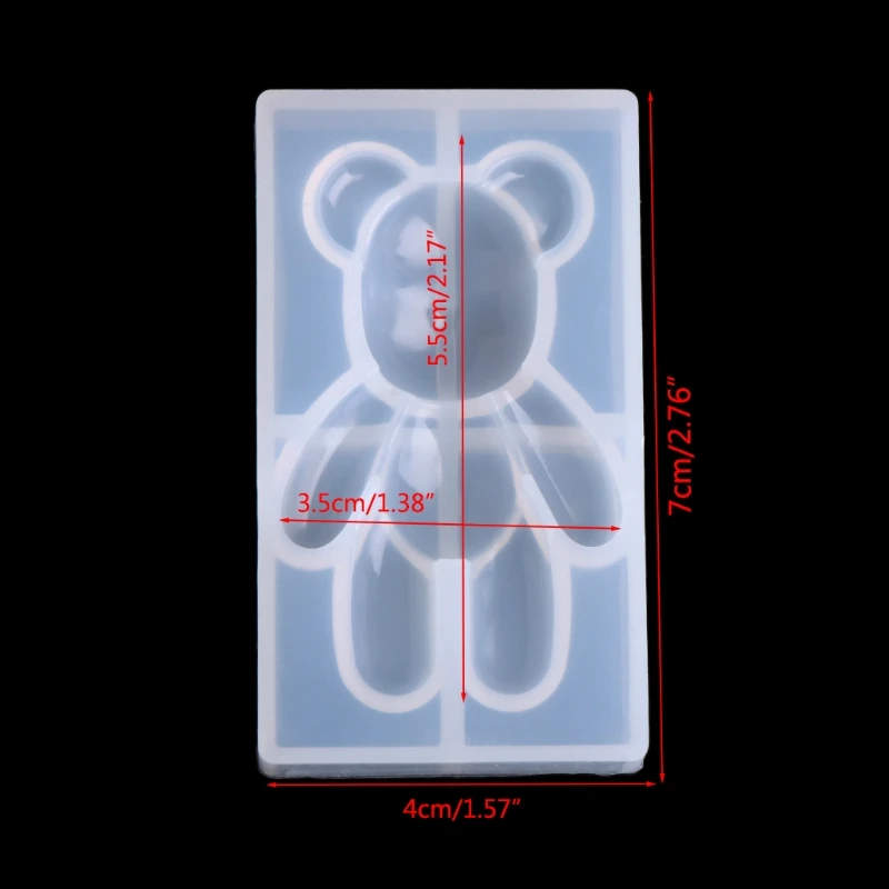 Transparent Silicone Pendant Mould Resin Bear Shape DIY Jewelry Making Tool Fondant Cake 
Transparent Silicone Pendant Mould Resin Bear Shape DIY Jewelry Making Tool Fondant Cake