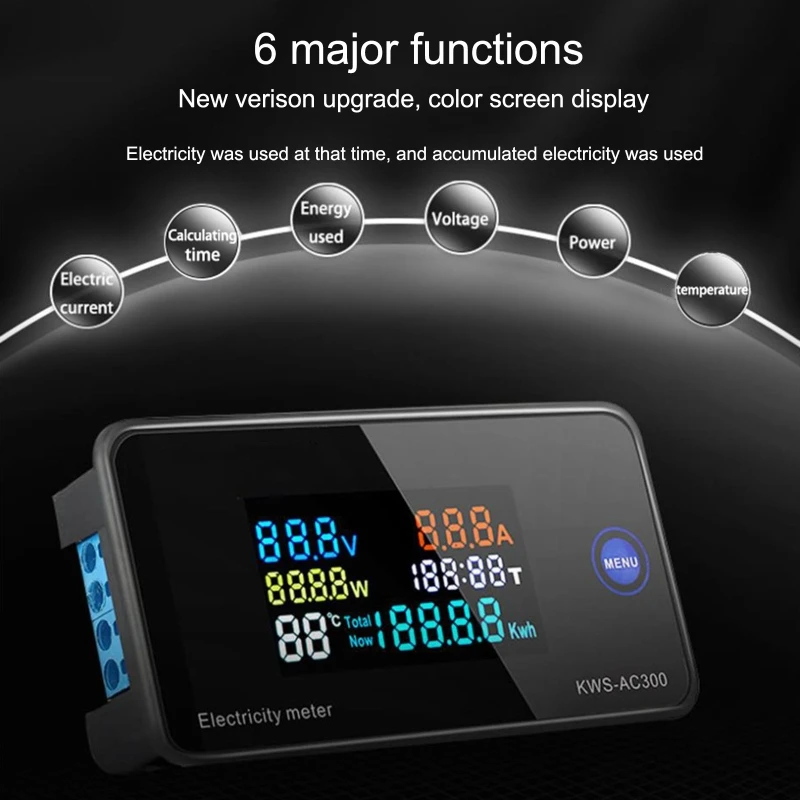 M17E AC 50-300V 0-100A Power Energy Meter Voltmeter Ammeter kWh Digital AC Electric Monitor Panel Meter with Reset Function
M17E AC 50-300V 0-100A Power Energy Meter Voltmeter Ammeter kWh Digital AC Electric Monitor Panel Meter with Reset Function