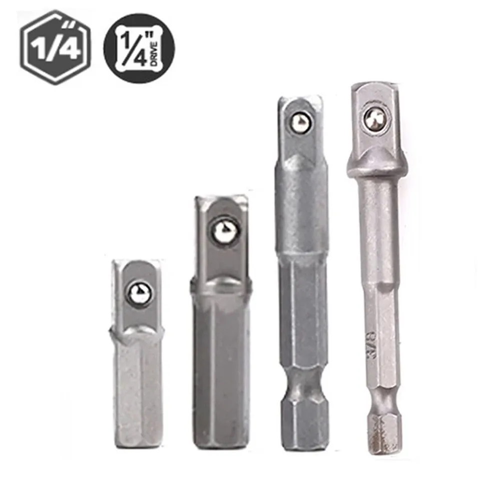 1pc 4pcs 1/4" Drill Socket Adapter For Impact Driver Hex Shank To Square Socket Drill Bits Bar Extension Drill Bits 1/4" Bit Set
1pc 4pcs 1/4" Drill Socket Adapter For Impact Driver Hex Shank To Square Socket Drill Bits Bar Extension Drill Bits 1/4" Bit Set