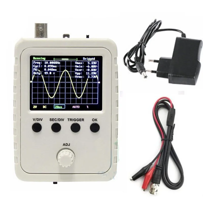 EU/US Plug DSO150 Digital Oscilloscope 2.4 Inch LCD Display With Clip 1MSa/s 15001K 200KHz Analog Bandwidth Support
EU/US Plug DSO150 Digital Oscilloscope 2.4 Inch LCD Display With Clip 1MSa/s 15001K 200KHz Analog Bandwidth Support