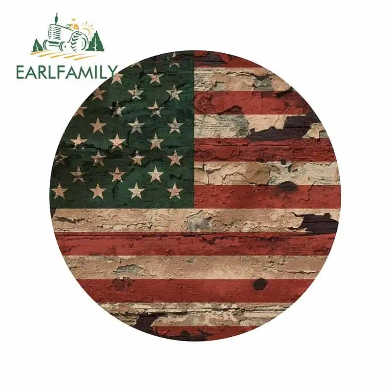 Фото EARLFAMILY 13 см x 12 8 для деревенский Американский флaг сшa yзкиe наклейки автомобиля JDM
