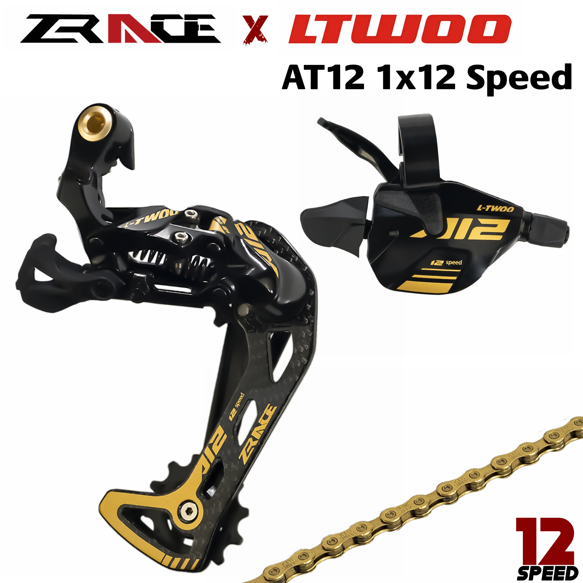 Zric Uchwyt X LTWOO AT12 12 prêdkocesch Dźwignia Zmiany Biegów + Przerzutka Tylna 12s loachencuchy Dla MTB Kompatybilny Z| |