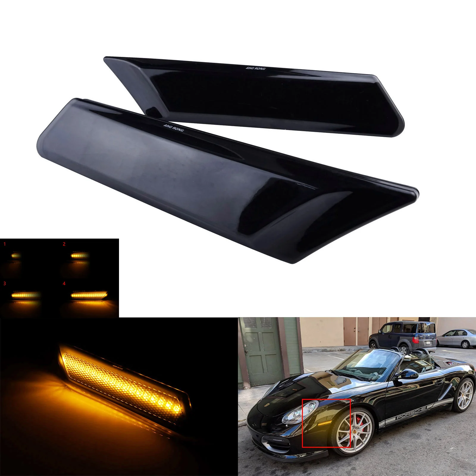 2x Dynamic Amber LED Side Repeater Light For Porsche Boxster 987 Carrera 911 997
2x Dynamic Amber LED Side Repeater Light For Porsche Boxster 987 Carrera 911 997