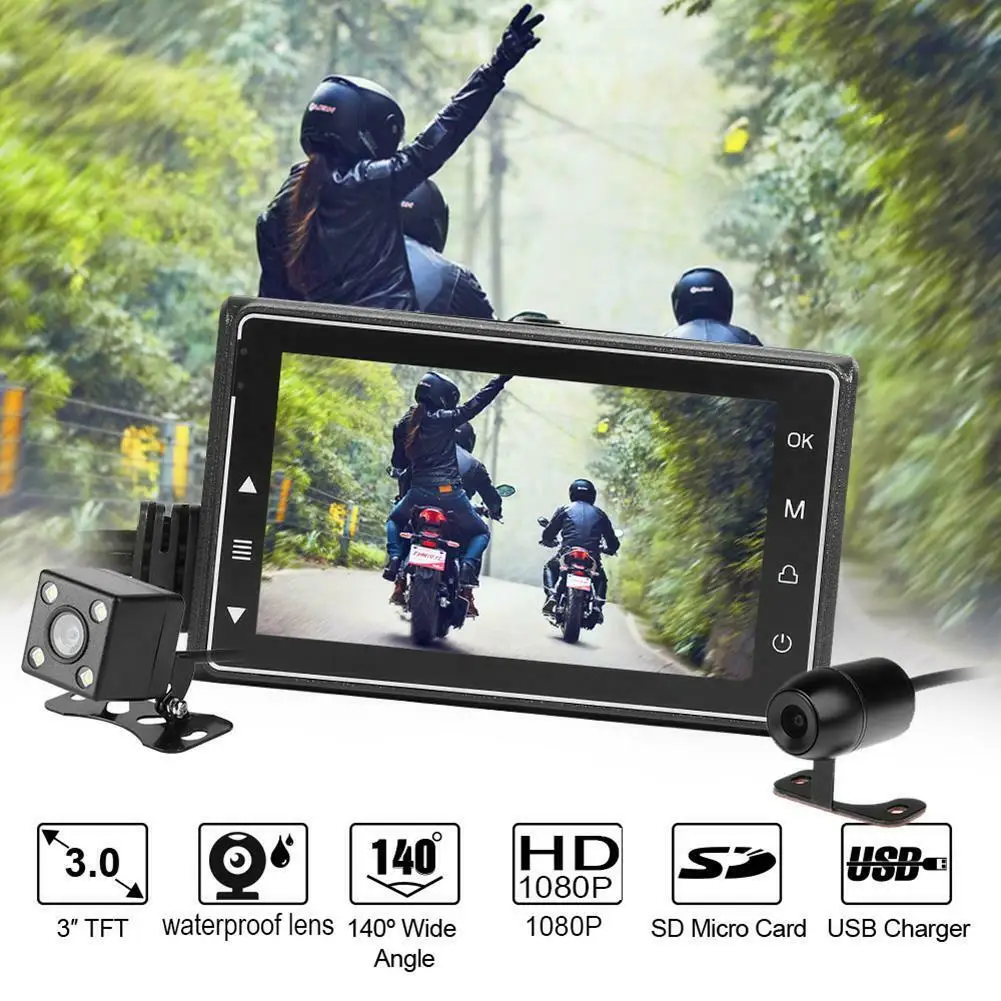Jerry 5201 Dual Camera Motorcycle DVR Video Recorder 1920*1080 front camera VGA format
Jerry 5201 Dual Camera Motorcycle DVR Video Recorder 1920*1080 front camera VGA format