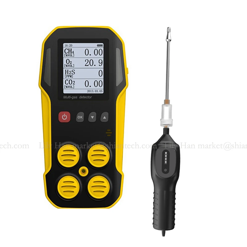 Data logger Portable multi 4 gas detector CO2 CH4 H2S O2 biogas analyzer with external air pump and suit case
Data logger Portable multi 4 gas detector CO2 CH4 H2S O2 biogas analyzer with external air pump and suit case