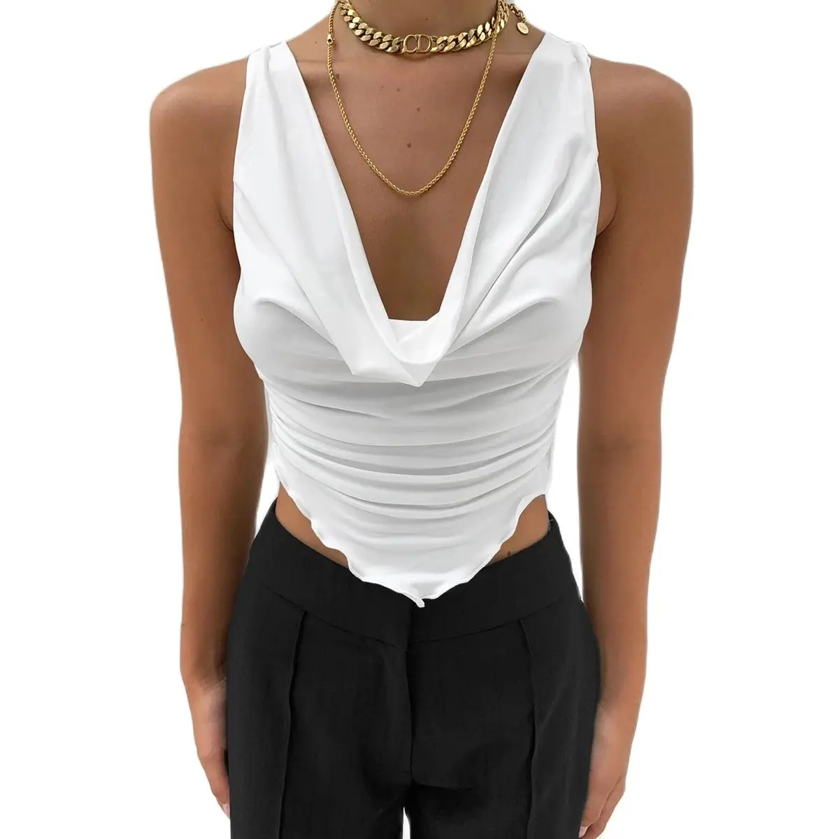 crop Top women t shirt streetwear woman women's 2021 summer Sexy Halter vest slim deep V sleeveless Ruffle beach cool girl thin
crop Top women t shirt streetwear woman women's 2021 summer Sexy Halter vest slim deep V sleeveless Ruffle beach cool girl thin