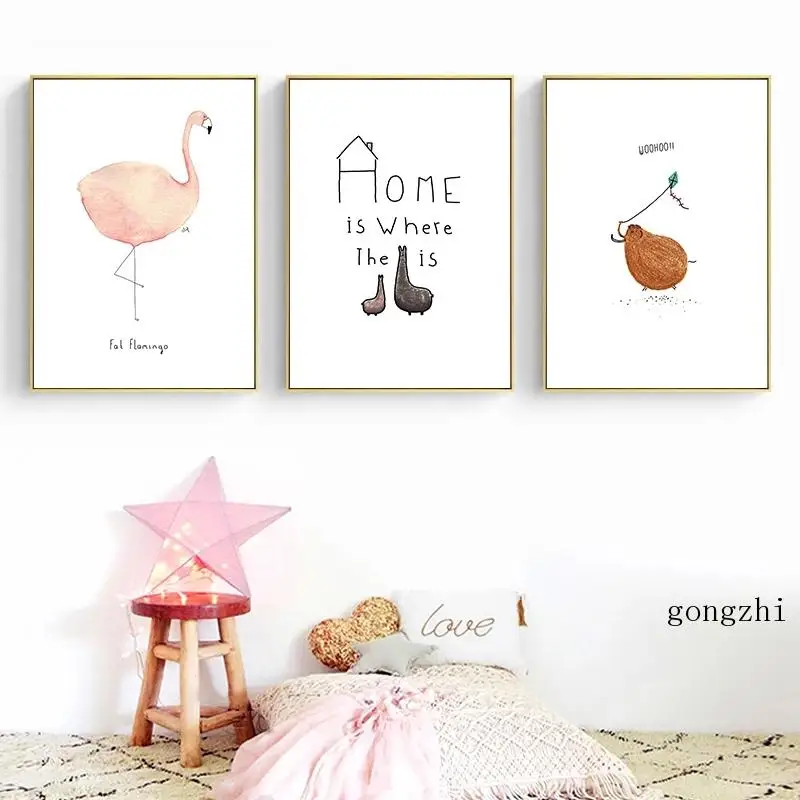 Watercolor Cartoon Animal Nordic Poster Minimalist Canvas Painting and Prints Nursery Wall Art Pictures Kids Room Home Decor
Watercolor Cartoon Animal Nordic Poster Minimalist Canvas Painting and Prints Nursery Wall Art Pictures Kids Room Home Decor