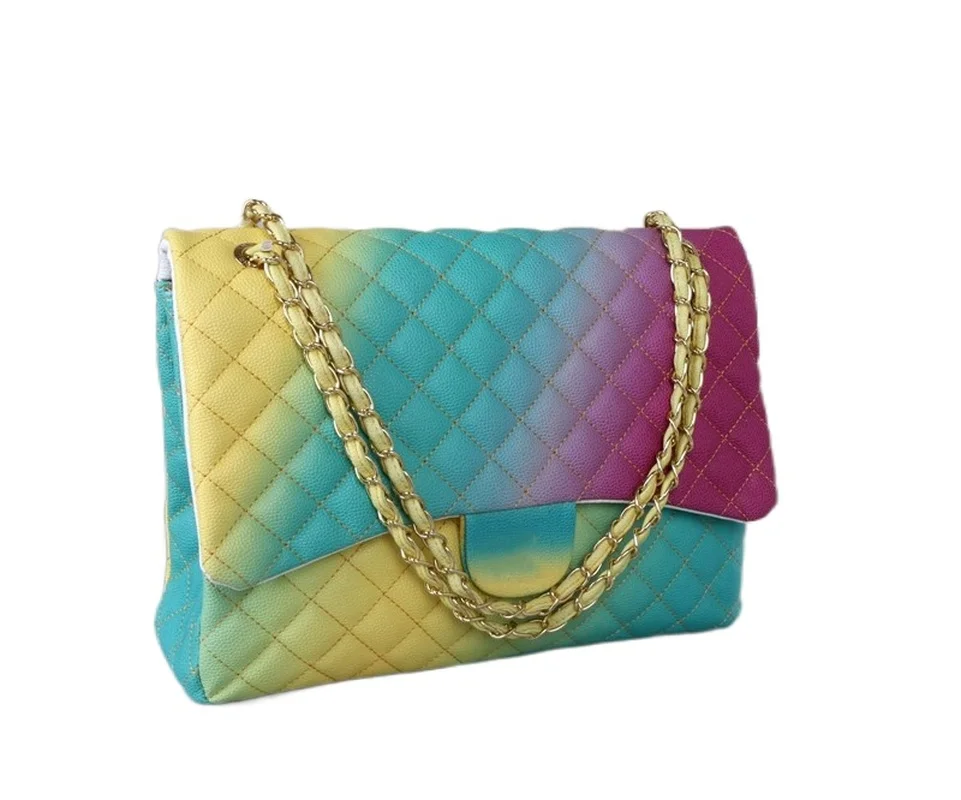 Высококачественная модная дизайнерская женская вместительная Радужная сумка с