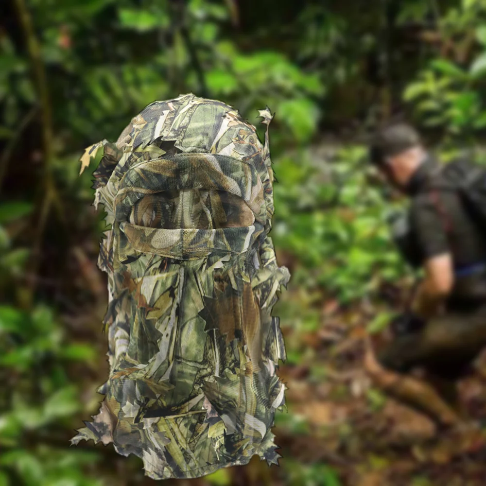 Camouflage Full Face Mask 3D Leaf Stereo Hunting Mask Hat Camo Woodland Head Cover Outdoor Hunting Camping
Camouflage Full Face Mask 3D Leaf Stereo Hunting Mask Hat Camo Woodland Head Cover Outdoor Hunting Camping