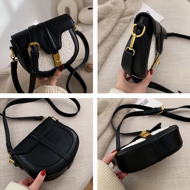 CASMOR Winter Bag Fashion Lady Saddle Bag Casual Plush Female Texture Bag Ladies Wild Shoulder Crossbody Saddle Bag for 2019
CASMOR Winter Bag Fashion Lady Saddle Bag Casual Plush Female Texture Bag Ladies Wild Shoulder Crossbody Saddle Bag for 2019