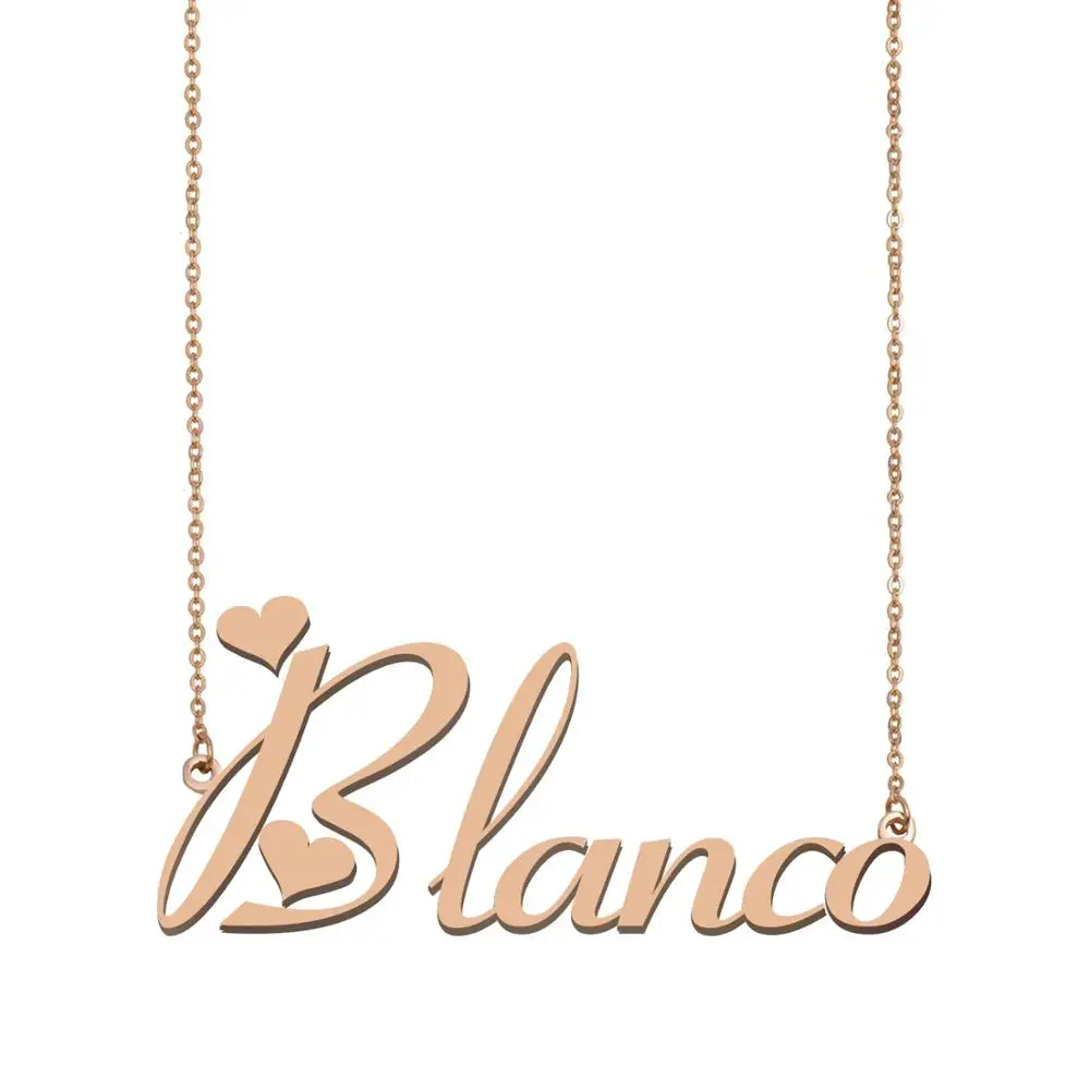 

Blanco Name Necklace Jewelry Custom Nameplate Necklace for Women Girls Best Friends Birthday Wedding Christmas Mother Days Gift