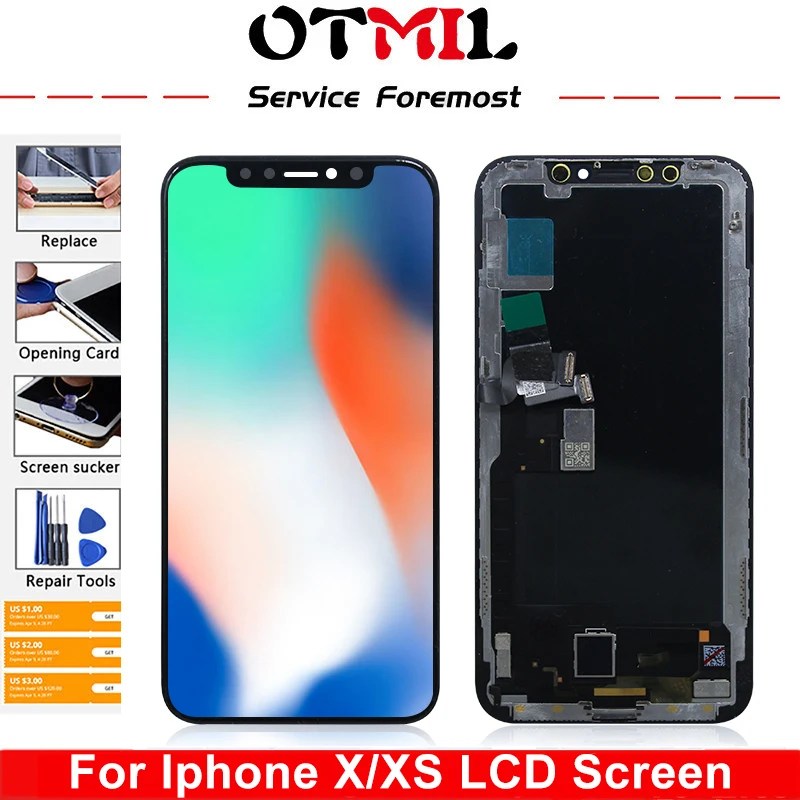 OLED для Apple iPhone X, ЖК-дисплей, сенсорный экран с дигитайзером, Замена для iPhone XS, ЖК-дисплей с небольшими недостатками
OLED для Apple iPhone X, ЖК-дисплей, сенсорный экран с дигитайзером, Замена для iPhone XS, ЖК-дисплей с небольшими недостатками