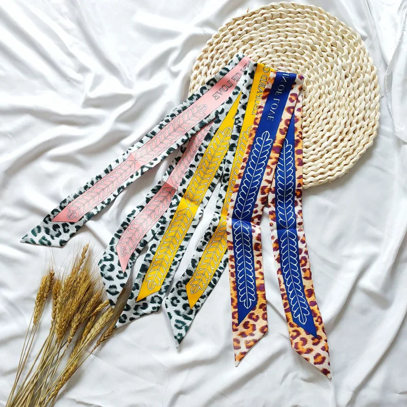 New Fashion Skinny Bag Strap For Women Neckerchief Leopard Print Ribbon Silk Scarf Headwear Long Wrap Hair Hand Accessories
New Fashion Skinny Bag Strap For Women Neckerchief Leopard Print Ribbon Silk Scarf Headwear Long Wrap Hair Hand Accessories