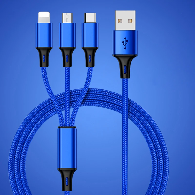 100PCS/Lot 3 In 1 Micro Universal USB Type C Charging Cable Multiple Port Usb C Mobile Phone Wire For Samsung iPhone Xiaomi
100PCS/Lot 3 In 1 Micro Universal USB Type C Charging Cable Multiple Port Usb C Mobile Phone Wire For Samsung iPhone Xiaomi