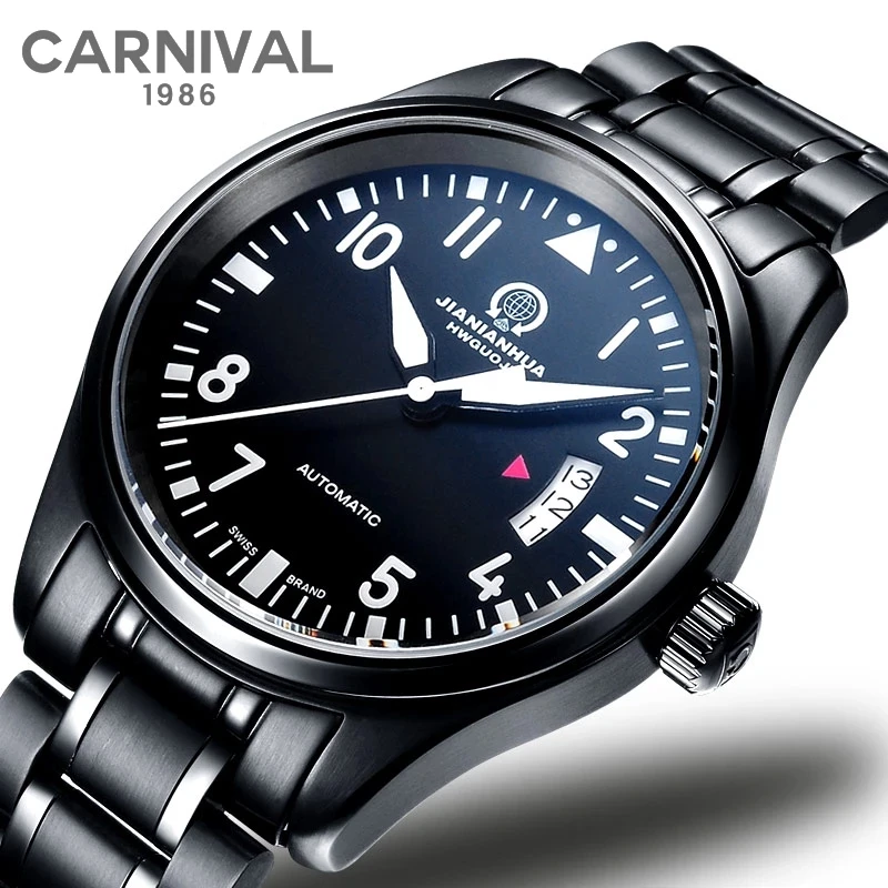 Часы наручные Carnival Brand Мужские механические, брендовые Роскошные модные водонепроницаемые светящиеся с сапфировым стеклом
Часы наручные Carnival Brand Мужские механические, брендовые Роскошные модные водонепроницаемые светящиеся с сапфировым стеклом