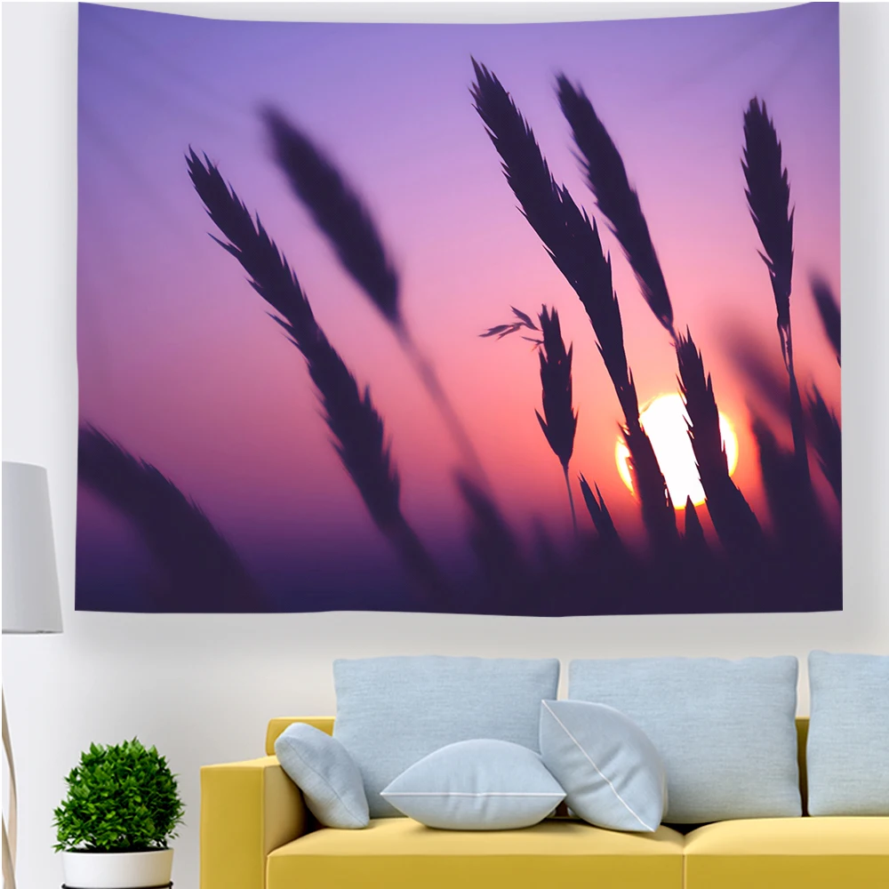 

Sunset Tapestry Wall Hanging Sunset And Grass Nature Wall Tapestry Hippie Home Decor For Living Room Bedroom Dining Room Dorm