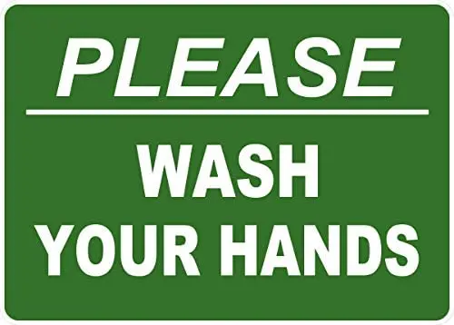 Please Wash Your Hands 8 x 12 inch Metal Sign Notice Sign for Office Toilet Restroom Style 15
Please Wash Your Hands 8 x 12 inch Metal Sign Notice Sign for Office Toilet Restroom Style 15