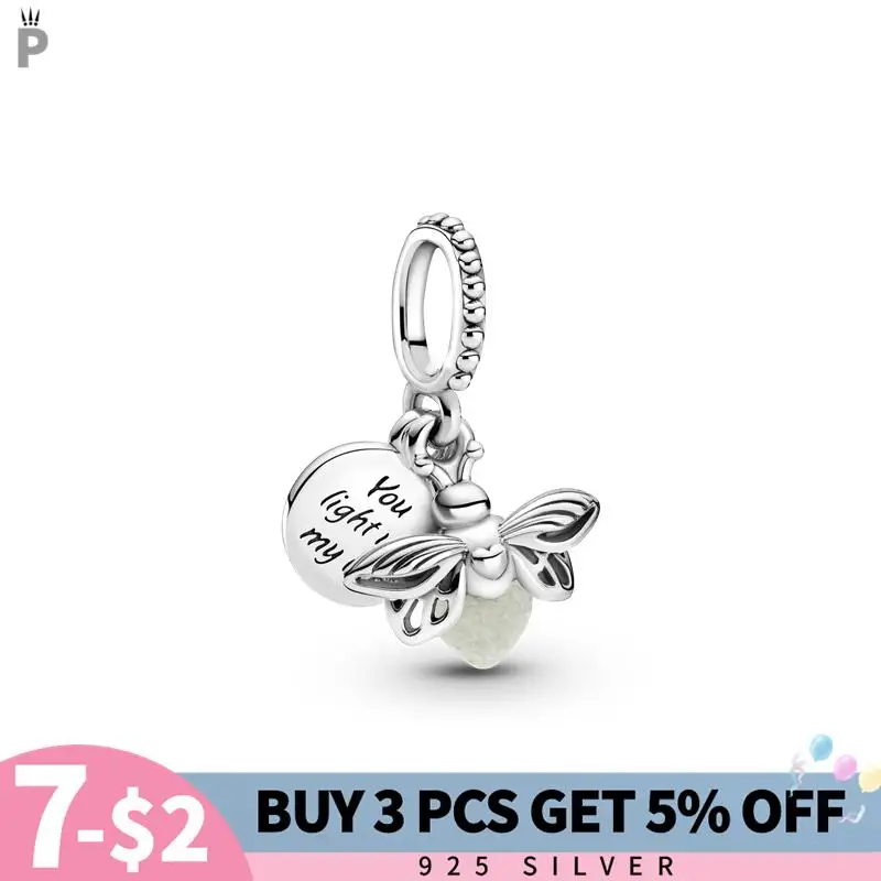 New 925 Sterling Silver Color Glow-In-The-Dark Firefly Dangle Charms Fit Original Necklace Bracelet Bangles DIY Pendant Jewelry
New 925 Sterling Silver Color Glow-In-The-Dark Firefly Dangle Charms Fit Original Necklace Bracelet Bangles DIY Pendant Jewelry