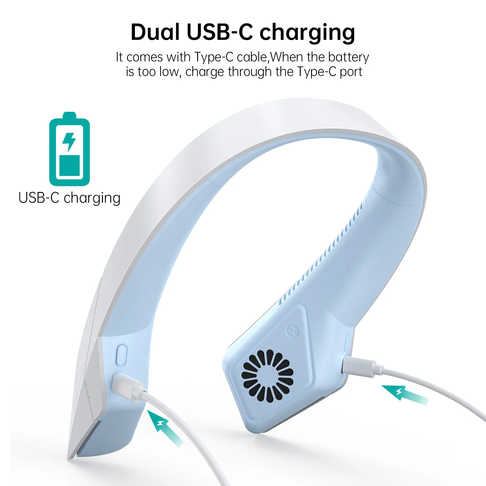 Leafless Hanging Neck Fans Portable USB Rechargeable Battery Personal Fan Portable Around the Neck Hanging Fan Neck Fans H-best
Leafless Hanging Neck Fans Portable USB Rechargeable Battery Personal Fan Portable Around the Neck Hanging Fan Neck Fans H-best