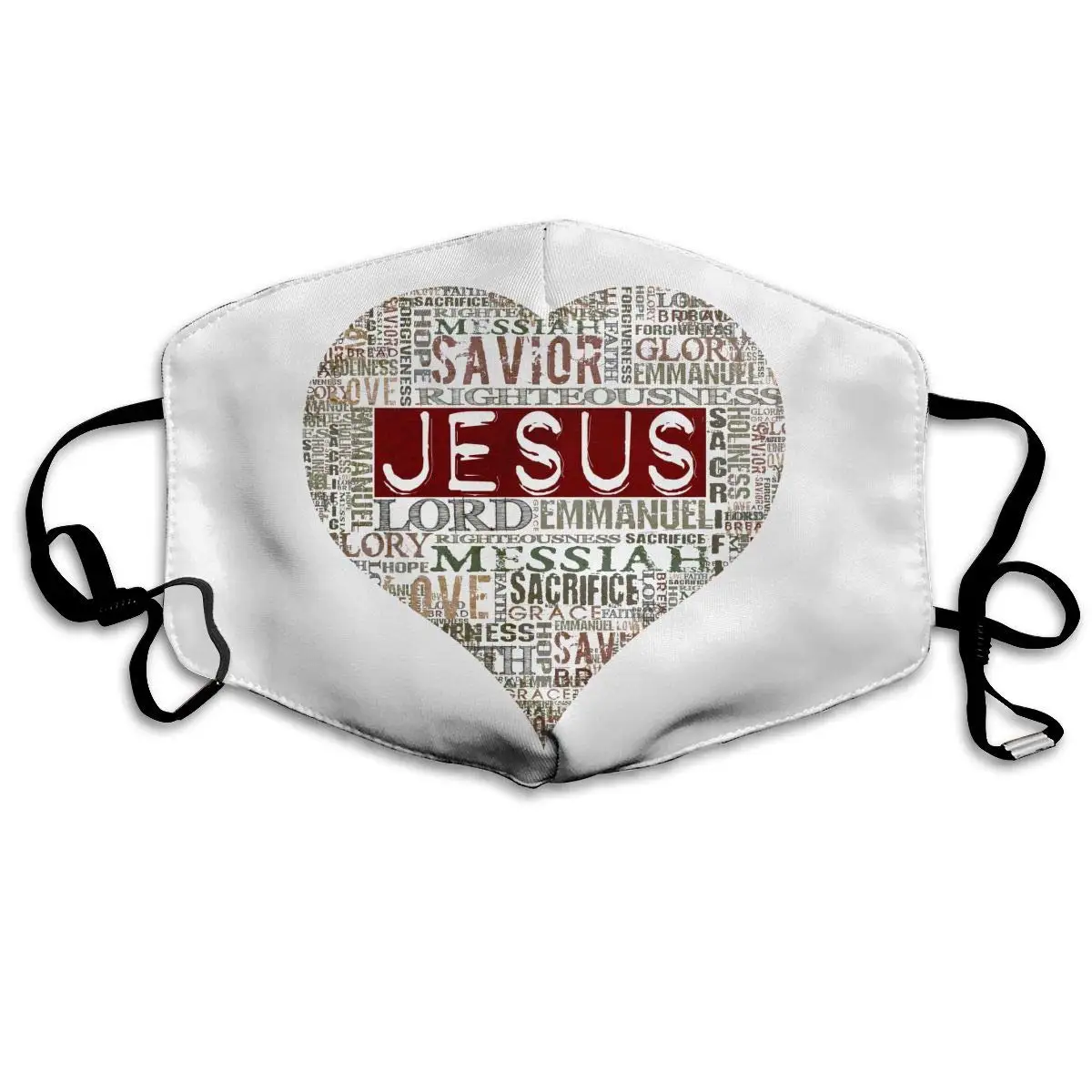 

Моющаяся многоразовая маска с Иисусом сердцем, хлопковая Пылезащитная маска на половину лица для детей, подростков, мужчин, женщин, мужчин с...