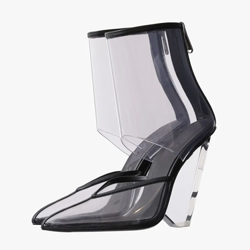 Summer Catwalk New Transparent Crystal Heel High-heeled High-heeled Sexy Foreign Large Size Transparent Sandals Women Boots
Summer Catwalk New Transparent Crystal Heel High-heeled High-heeled Sexy Foreign Large Size Transparent Sandals Women Boots