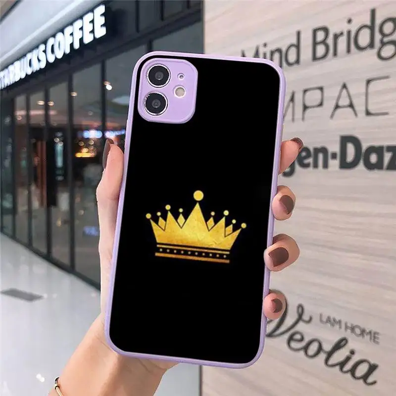 King Queen Crown Phone Case Matte transparent For Purple iPhone 12 Mini 11 Pro XR XS Max 7 8 Plus X Back Cover 
King Queen Crown Phone Case Matte transparent For Purple iPhone 12 Mini 11 Pro XR XS Max 7 8 Plus X Back Cover