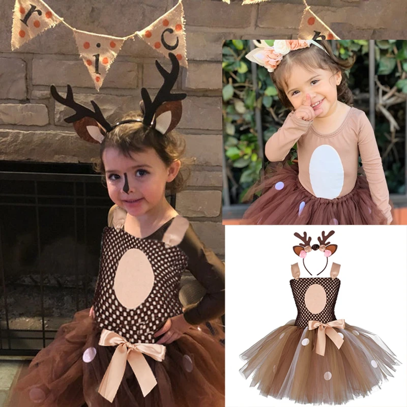 Deer Dress for Girls Christmas Cosplay Costumes Headgear Elk Xmas Eve Party Dresses Tutu Cute Sleeveless Skirts Bow Cute Baby
Deer Dress for Girls Christmas Cosplay Costumes Headgear Elk Xmas Eve Party Dresses Tutu Cute Sleeveless Skirts Bow Cute Baby