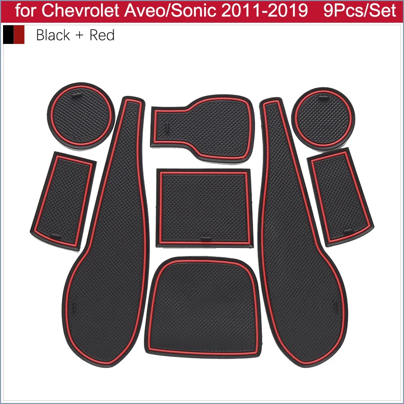 Противоскользящая резиновая подушка на дверь для Chevrolet Aveo Sonic 2011 ~ 2019 2015 2016 2017 Chevy