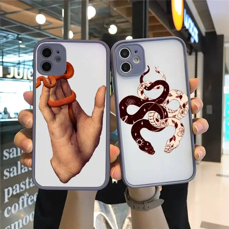 Hand Snake Flower Snake Painting Phone Case Matte Transparent For iPhone 12 Mini 11 Pro XR XS Max 7 8 Plus
Hand Snake Flower Snake Painting Phone Case Matte Transparent For iPhone 12 Mini 11 Pro XR XS Max 7 8 Plus