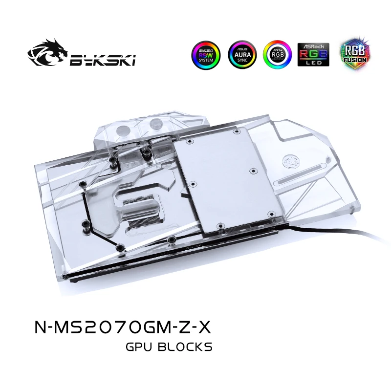 Bykski водный блок использовать для MSI RTX2070 GAMING Z 8G/RTX2070 ARMOR/полное покрытие медный