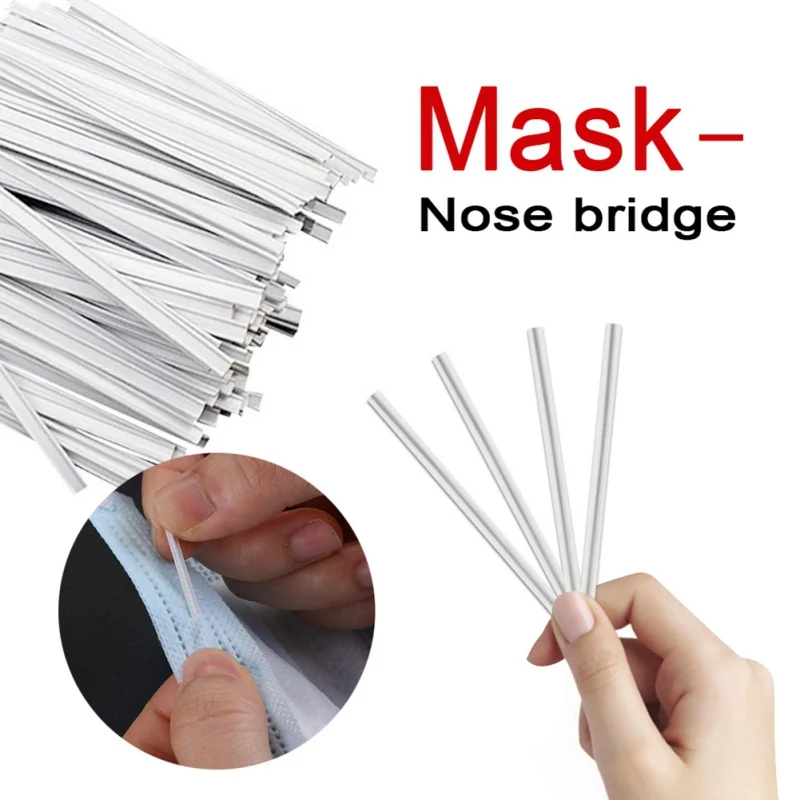 100 Pcs Adhesive Flat Bar Mask Positioning Strip Trimming For Bridge Band Clip Of Nose DIY Mask Nose Bridge Accessories
100 Pcs Adhesive Flat Bar Mask Positioning Strip Trimming For Bridge Band Clip Of Nose DIY Mask Nose Bridge Accessories