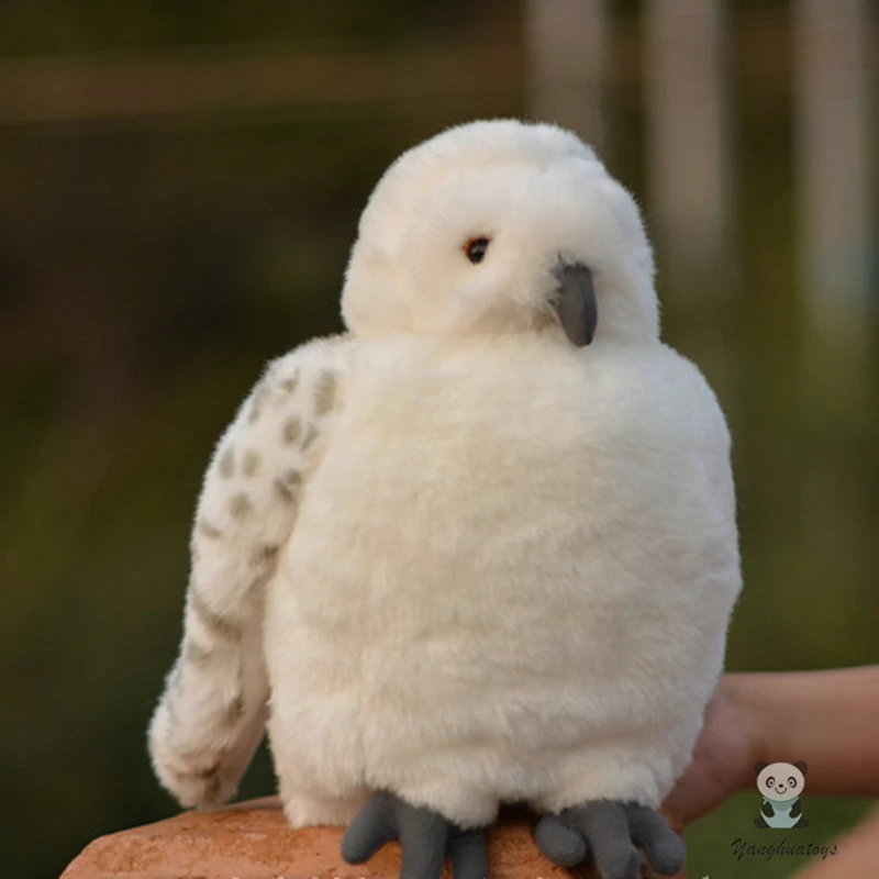 

High quality Decoration Big Soft Toys Plush Doll Snowy Owl Hand Puppet Hathaway Head Joint Very Rare