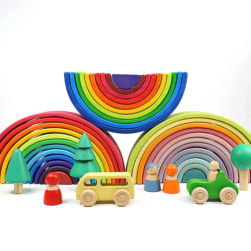Children's Large Rainbow Stacker Wooden Toys For Kids Creative Rainbow Building Blocks Montessori Educational Toy Baby
Children's Large Rainbow Stacker Wooden Toys For Kids Creative Rainbow Building Blocks Montessori Educational Toy Baby