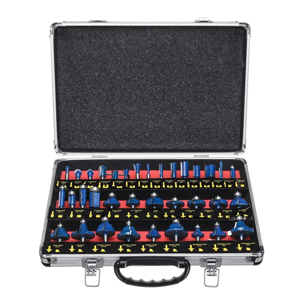 24/35/50PCS 1/4 1/2 Inch Trimming Cutter Carbide Router Bit Set Shank Carbide-tipped Woodworking Tool
24/35/50PCS 1/4 1/2 Inch Trimming Cutter Carbide Router Bit Set Shank Carbide-tipped Woodworking Tool