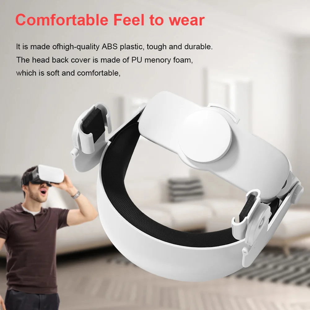 

Регулируемая повязка на голову с защитой от пота и утечки света для Oculus Quest 2, поддержка гарнитуры VR для снижения давления головы