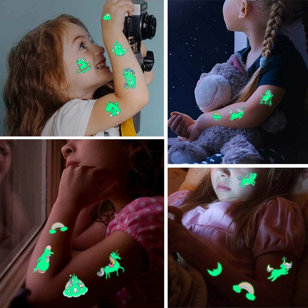 5pcs/set Unicorn Luminous Tattoo Sticker Summer New Style Kid Tattoo Waterproof Sweatproof Temporary Tattoos
5pcs/set Unicorn Luminous Tattoo Sticker Summer New Style Kid Tattoo Waterproof Sweatproof Temporary Tattoos