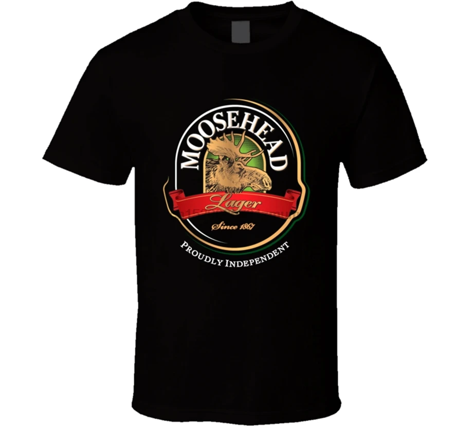 Новый Moosehead пиво Ретро реклама канадская Мужская футболка одежда Размер S 2Xl на