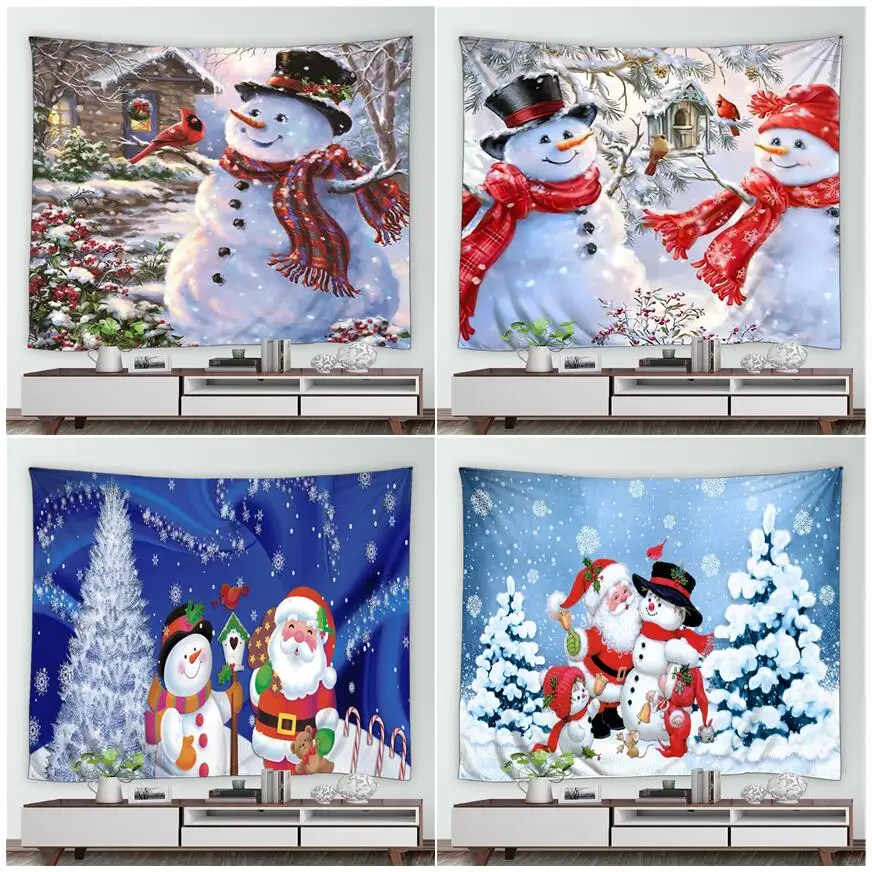 Funny Christmas Snowman Tapestry Cartoon Santa Claus Xmas Tree Wall Hanging Winter Forest Landscape Home Room Holiday Tapestries
Funny Christmas Snowman Tapestry Cartoon Santa Claus Xmas Tree Wall Hanging Winter Forest Landscape Home Room Holiday Tapestries