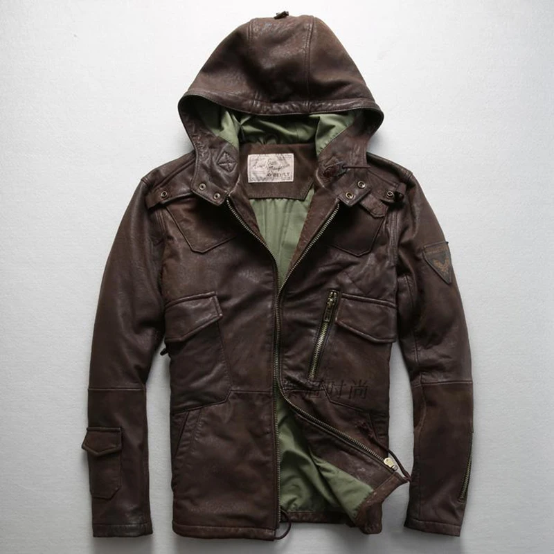 Avirex New Men's Fly Hooded Sheepskin Black/Brown/Green Military flight jacket Casual Slim fit Pilot Jackets S-3XL
Avirex New Men's Fly Hooded Sheepskin Black/Brown/Green Military flight jacket Casual Slim fit Pilot Jackets S-3XL