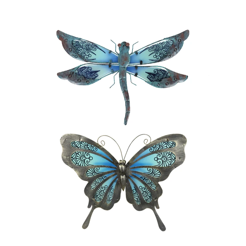 Metal Dragonfly and Butterfly Wall Art for Garden Decoration Outdoor Decorative Animal Statues and Sculptures Yard Set of 2
Metal Dragonfly and Butterfly Wall Art for Garden Decoration Outdoor Decorative Animal Statues and Sculptures Yard Set of 2