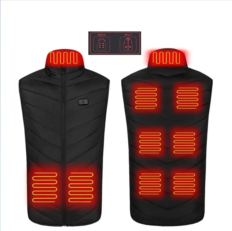 New 9 Heating Zone Intelligent Heated Vest Unisex Coat Graphene Heat Coat USB Heating Jacket Hunting Jacket For Camping
New 9 Heating Zone Intelligent Heated Vest Unisex Coat Graphene Heat Coat USB Heating Jacket Hunting Jacket For Camping