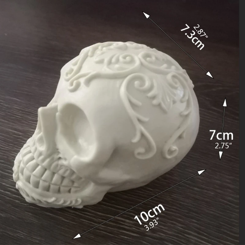 3D Skull Decorations Epoxy Resin Mold Ornaments Casting Silicone Mould for DIY Crafts Plaster Candle Making
3D Skull Decorations Epoxy Resin Mold Ornaments Casting Silicone Mould for DIY Crafts Plaster Candle Making