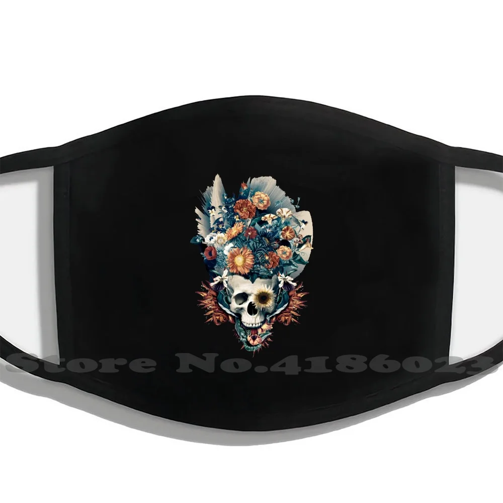 Skull And Flowers Design Black Breathable Reusable Mouth Mask Skull Floral Flower Collage Animals Birds Homedecor Tattoo
Skull And Flowers Design Black Breathable Reusable Mouth Mask Skull Floral Flower Collage Animals Birds Homedecor Tattoo