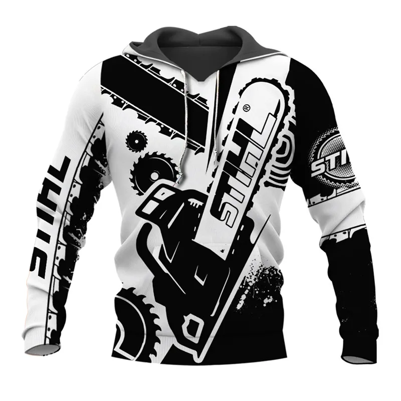 

Black&White 3D All Over Printed Chainsaw Costume Autumn Fashion Casual Unisex Hoodie Sweatshirt Zip