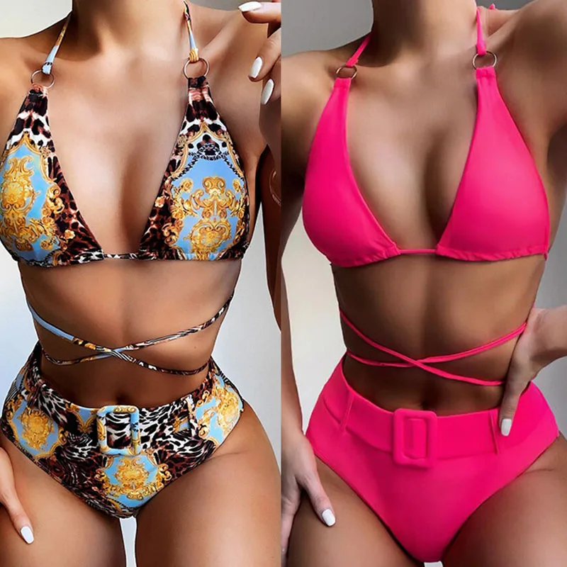 Mindstream Sexy Printed Halter Bikini Breathable Quick Dry High Waist Bikini Anti-Pilling Anti-Shrink Anti-Wrinkle Two Piece
Mindstream Sexy Printed Halter Bikini Breathable Quick Dry High Waist Bikini Anti-Pilling Anti-Shrink Anti-Wrinkle Two Piece